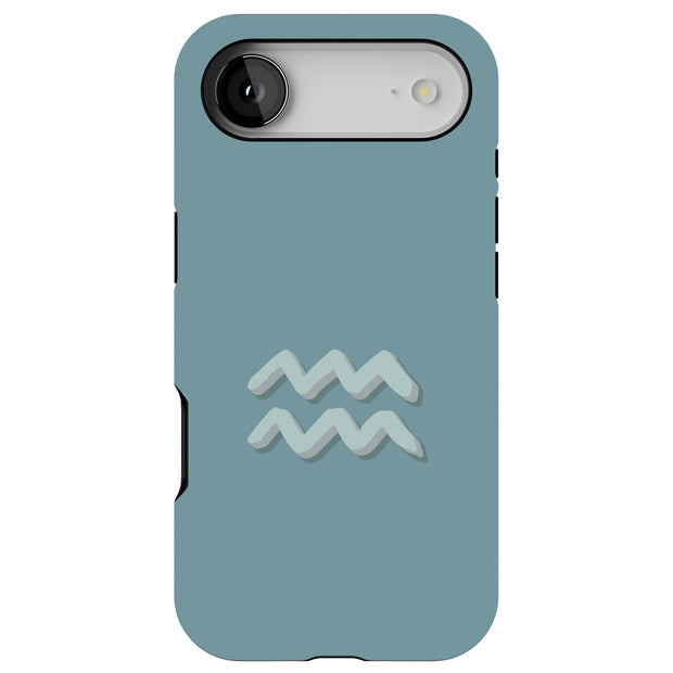 Aquarius Zodiac Tough Cases For Apple iPhone (17, 16, 15, 14, 13, 12, 11, X, SE, 8, 7/ Air, Plus, Pro, Max, Mini, XR, XS), Print in USA