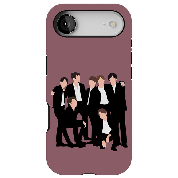BTS Bangtan 15 Tough Cases For Apple iPhone (17, 16, 15, 14, 13, 12, 11, X, SE, 8, 7/ Air, Plus, Pro, Max, Mini, XR, XS), Print in USA