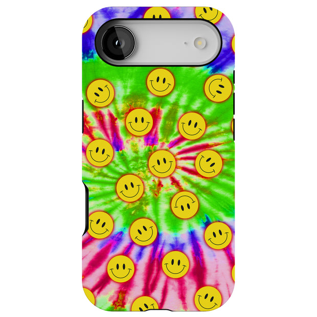 Tie Dye Smile Tough Cases For Apple iPhone (17, 16, 15, 14, 13, 12, 11, X, SE, 8, 7/ Air, Plus, Pro, Max, Mini, XR, XS), Print in USA
