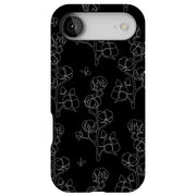Line Art Flower Tough Cases For Apple iPhone (17, 16, 15, 14, 13, 12, 11, X, SE, 8, 7/ Air, Plus, Pro, Max, Mini, XR, XS), Print in USA
