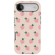 Cute Pink Peach Tough Cases For Apple iPhone (17, 16, 15, 14, 13, 12, 11, X, SE, 8, 7/ Air, Plus, Pro, Max, Mini, XR, XS), Print in USA