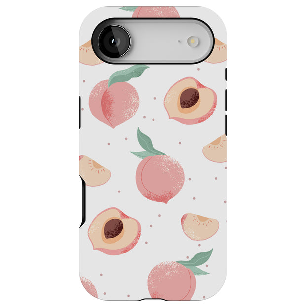 Juicy Peach Tough Cases For Apple iPhone (17, 16, 15, 14, 13, 12, 11, X, SE, 8, 7/ Air, Plus, Pro, Max, Mini, XR, XS), Print in USA