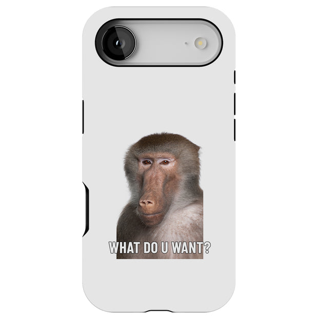 Meme Monkey 4 Tough Cases For Apple iPhone (17, 16, 15, 14, 13, 12, 11, X, SE, 8, 7/ Air, Plus, Pro, Max, Mini, XR, XS), Print in USA