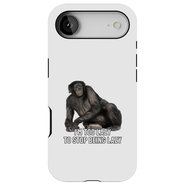 Funny Meme Lazy Tough Cases For Apple iPhone (17, 16, 15, 14, 13, 12, 11, X, SE, 8, 7/ Air, Plus, Pro, Max, Mini, XR, XS), Print in USA