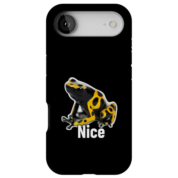 Meme Nice Frog Tough Cases For Apple iPhone (17, 16, 15, 14, 13, 12, 11, X, SE, 8, 7/ Air, Plus, Pro, Max, Mini, XR, XS), Print in USA
