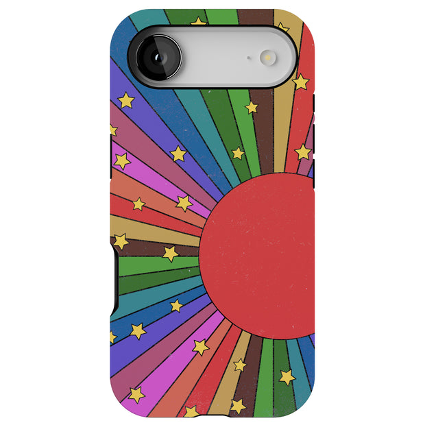 Colorful Sun Tough Cases For Apple iPhone (17, 16, 15, 14, 13, 12, 11, X, SE, 8, 7/ Air, Plus, Pro, Max, Mini, XR, XS), Print in USA