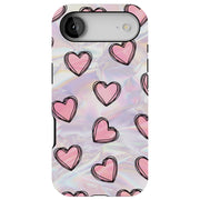 Girly Hearts Tough Cases For Apple iPhone (17, 16, 15, 14, 13, 12, 11, X, SE, 8, 7/ Air, Plus, Pro, Max, Mini, XR, XS), Print in USA