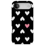 Pink Hearts Tough Cases For Apple iPhone (17, 16, 15, 14, 13, 12, 11, X, SE, 8, 7/ Air, Plus, Pro, Max, Mini, XR, XS), Print in USA