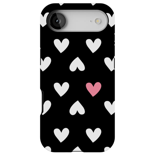 Pink Hearts Tough Cases For Apple iPhone (17, 16, 15, 14, 13, 12, 11, X, SE, 8, 7/ Air, Plus, Pro, Max, Mini, XR, XS), Print in USA