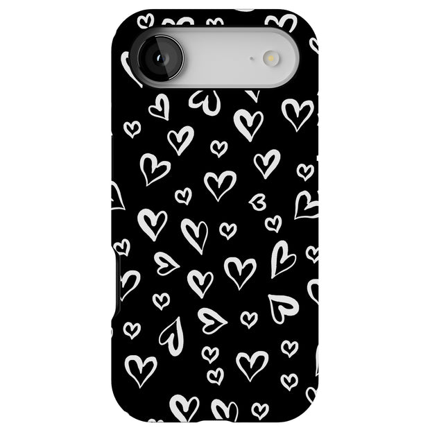 White Hearts Tough Cases For Apple iPhone (17, 16, 15, 14, 13, 12, 11, X, SE, 8, 7/ Air, Plus, Pro, Max, Mini, XR, XS), Print in USA