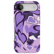 Purple Love Tough Cases For Apple iPhone (17, 16, 15, 14, 13, 12, 11, X, SE, 8, 7/ Air, Plus, Pro, Max, Mini, XR, XS), Print in USA