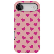 Cute Pink Love Tough Cases For Apple iPhone (17, 16, 15, 14, 13, 12, 11, X, SE, 8, 7/ Air, Plus, Pro, Max, Mini, XR, XS), Print in USA