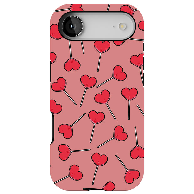 Lollypop Hearts Tough Cases For Apple iPhone (17, 16, 15, 14, 13, 12, 11, X, SE, 8, 7/ Air, Plus, Pro, Max, Mini, XR, XS), Print in USA