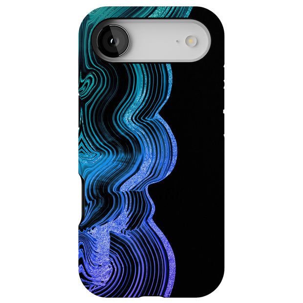 Blue Wavy 5 Tough Cases For Apple iPhone (17, 16, 15, 14, 13, 12, 11, X, SE, 8, 7/ Air, Plus, Pro, Max, Mini, XR, XS), Print in USA