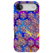 Silver Flowers Tough Cases For Apple iPhone (17, 16, 15, 14, 13, 12, 11, X, SE, 8, 7/ Air, Plus, Pro, Max, Mini, XR, XS), Print in USA