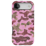 Camouflage Pink Tough Cases For Apple iPhone (17, 16, 15, 14, 13, 12, 11, X, SE, 8, 7/ Air, Plus, Pro, Max, Mini, XR, XS), Print in USA