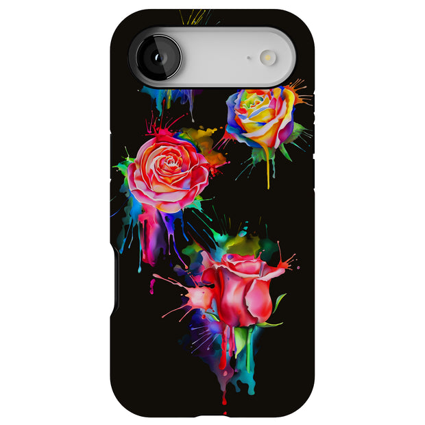 Watercolor Rose Tough Cases For Apple iPhone (17, 16, 15, 14, 13, 12, 11, X, SE, 8, 7/ Air, Plus, Pro, Max, Mini, XR, XS), Print in USA