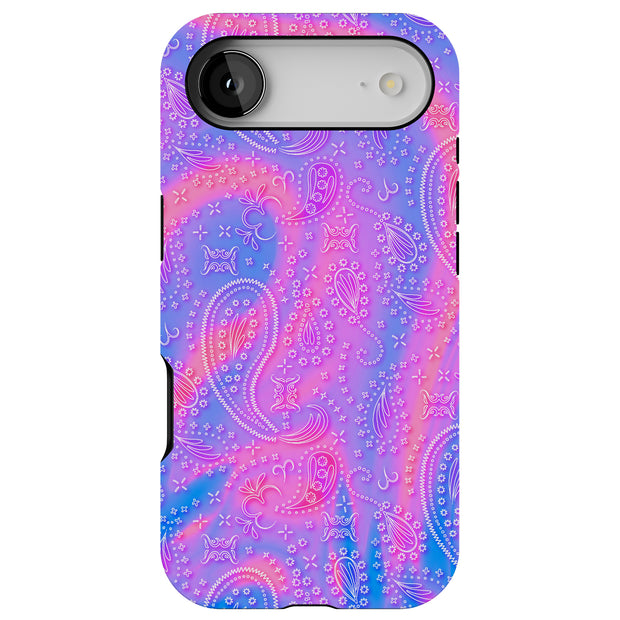 Pink Bandana Tough Cases For Apple iPhone (17, 16, 15, 14, 13, 12, 11, X, SE, 8, 7/ Air, Plus, Pro, Max, Mini, XR, XS), Print in USA