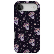 Skull Floral 1 Tough Cases For Apple iPhone (17, 16, 15, 14, 13, 12, 11, X, SE, 8, 7/ Air, Plus, Pro, Max, Mini, XR, XS), Print in USA