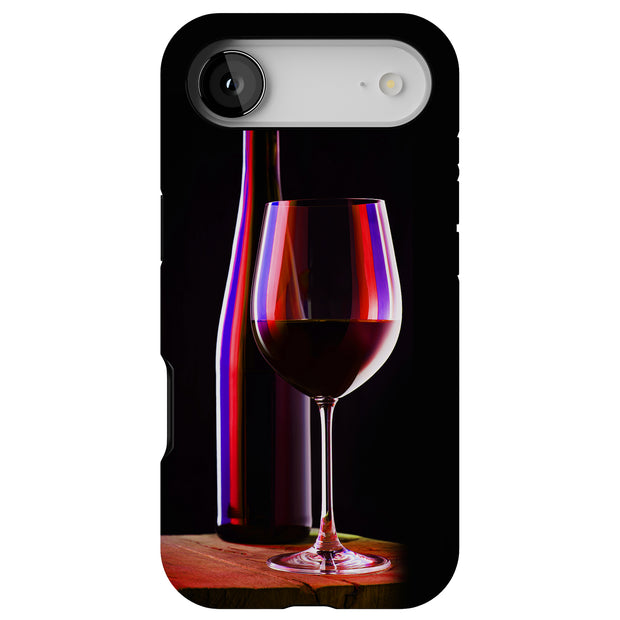 Red Wine Glass Tough Cases For Apple iPhone (17, 16, 15, 14, 13, 12, 11, X, SE, 8, 7/ Air, Plus, Pro, Max, Mini, XR, XS), Print in USA