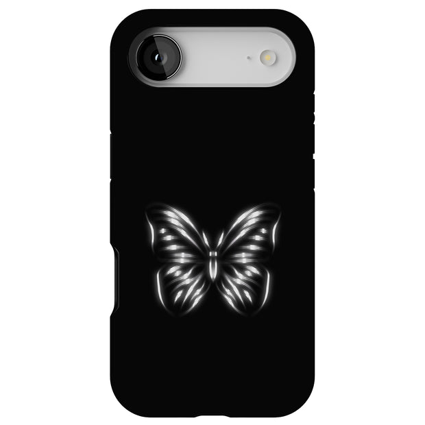 B/W Butterfly Tough Cases For Apple iPhone (17, 16, 15, 14, 13, 12, 11, X, SE, 8, 7/ Air, Plus, Pro, Max, Mini, XR, XS), Print in USA