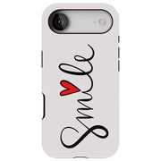Smile Red Heart Tough Cases For Apple iPhone (17, 16, 15, 14, 13, 12, 11, X, SE, 8, 7/ Air, Plus, Pro, Max, Mini, XR, XS), Print in USA