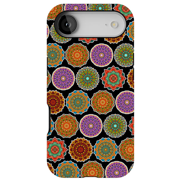 Mandala Art Tough Cases For Apple iPhone (17, 16, 15, 14, 13, 12, 11, X, SE, 8, 7/ Air, Plus, Pro, Max, Mini, XR, XS), Print in USA