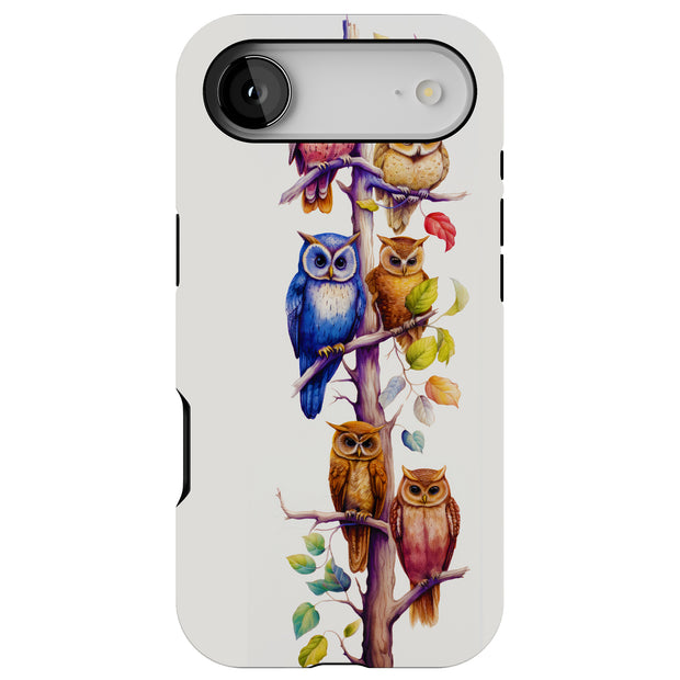 Owls Tree 1 Tough Cases For Apple iPhone (17, 16, 15, 14, 13, 12, 11, X, SE, 8, 7/ Air, Plus, Pro, Max, Mini, XR, XS), Print in USA