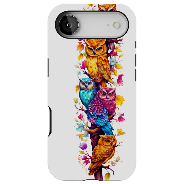 Owls Tree 2 Tough Cases For Apple iPhone (17, 16, 15, 14, 13, 12, 11, X, SE, 8, 7/ Air, Plus, Pro, Max, Mini, XR, XS), Print in USA
