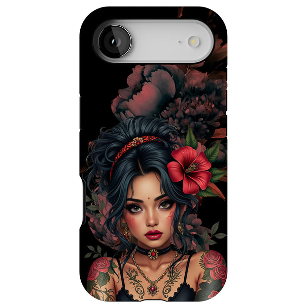 Gothic Girl Tough Cases For Apple iPhone (17, 16, 15, 14, 13, 12, 11, X, SE, 8, 7/ Air, Plus, Pro, Max, Mini, XR, XS), Print in USA