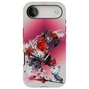 Hockey Painting Tough Cases For Apple iPhone (17, 16, 15, 14, 13, 12, 11, X, SE, 8, 7/ Air, Plus, Pro, Max, Mini, XR, XS), Print in USA