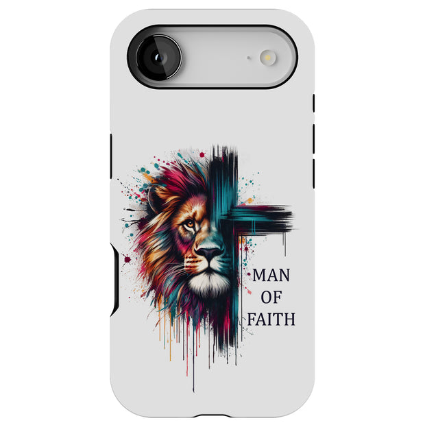 Man of Faith Tough Cases For Apple iPhone (17, 16, 15, 14, 13, 12, 11, X, SE, 8, 7/ Air, Plus, Pro, Max, Mini, XR, XS), Print in USA