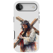 Jesus Cross 2 Tough Cases For Apple iPhone (17, 16, 15, 14, 13, 12, 11, X, SE, 8, 7/ Air, Plus, Pro, Max, Mini, XR, XS), Print in USA