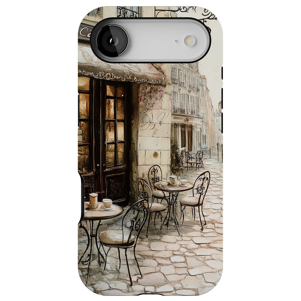 Parisian Café 1 Tough Cases For Apple iPhone (17, 16, 15, 14, 13, 12, 11, X, SE, 8, 7/ Air, Plus, Pro, Max, Mini, XR, XS), Print in USA
