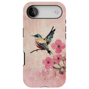 Bird Floral Tough Cases For Apple iPhone (17, 16, 15, 14, 13, 12, 11, X, SE, 8, 7/ Air, Plus, Pro, Max, Mini, XR, XS), Print in USA