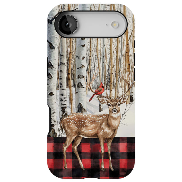 Winter Snow Deer 1 Tough Cases For Apple iPhone (17, 16, 15, 14, 13, 12, 11, X, SE, 8, 7/ Air, Plus, Pro, Max, Mini, XR, XS), Print in USA