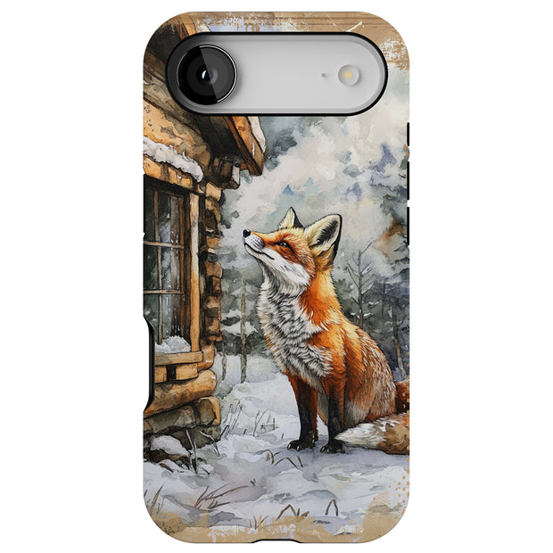 Winter Snow Fox Tough Cases For Apple iPhone (17, 16, 15, 14, 13, 12, 11, X, SE, 8, 7/ Air, Plus, Pro, Max, Mini, XR, XS), Print in USA