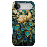 Peacock Feather Tough Cases For Apple iPhone (17, 16, 15, 14, 13, 12, 11, X, SE, 8, 7/ Air, Plus, Pro, Max, Mini, XR, XS), Print in USA