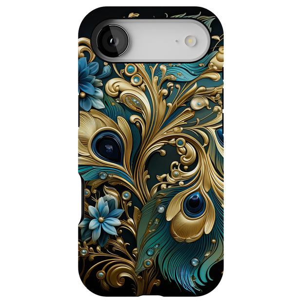 Jewel Feather 2 Tough Cases For Apple iPhone (17, 16, 15, 14, 13, 12, 11, X, SE, 8, 7/ Air, Plus, Pro, Max, Mini, XR, XS), Print in USA