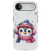 Kawaii Penguin Tough Cases For Apple iPhone (17, 16, 15, 14, 13, 12, 11, X, SE, 8, 7/ Air, Plus, Pro, Max, Mini, XR, XS), Print in USA