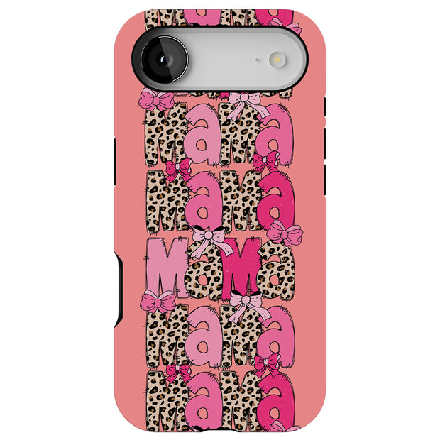 Leopard Mama 1 Tough Cases For Apple iPhone (17, 16, 15, 14, 13, 12, 11, X, SE, 8, 7/ Air, Plus, Pro, Max, Mini, XR, XS), Print in USA