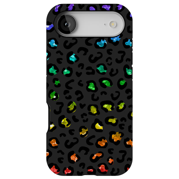 Rainbow Leopard Tough Cases For Apple iPhone (17, 16, 15, 14, 13, 12, 11, X, SE, 8, 7/ Air, Plus, Pro, Max, Mini, XR, XS), Print in USA