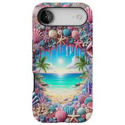 Seashells Beach Tough Cases For Apple iPhone (17, 16, 15, 14, 13, 12, 11, X, SE, 8, 7/ Air, Plus, Pro, Max, Mini, XR, XS), Print in USA