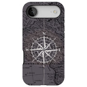 Map Compass Tough Cases For Apple iPhone (17, 16, 15, 14, 13, 12, 11, X, SE, 8, 7/ Air, Plus, Pro, Max, Mini, XR, XS), Print in USA