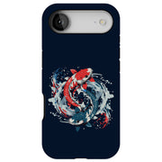 Yin Yang Koi Tough Cases For Apple iPhone (17, 16, 15, 14, 13, 12, 11, X, SE, 8, 7/ Air, Plus, Pro, Max, Mini, XR, XS), Print in USA
