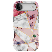 Marble Flower Tough Cases For Apple iPhone (17, 16, 15, 14, 13, 12, 11, X, SE, 8, 7/ Air, Plus, Pro, Max, Mini, XR, XS), Print in USA
