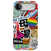 Trendy Stickers Tough Cases For Apple iPhone (17, 16, 15, 14, 13, 12, 11, X, SE, 8, 7/ Air, Plus, Pro, Max, Mini, XR, XS), Print in USA