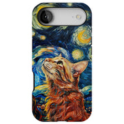 Cat Night 3 Tough Cases For Apple iPhone (17, 16, 15, 14, 13, 12, 11, X, SE, 8, 7/ Air, Plus, Pro, Max, Mini, XR, XS), Print in USA