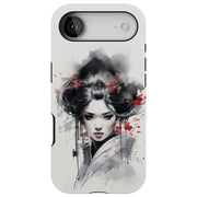 Japan Geisha Tough Cases For Apple iPhone (17, 16, 15, 14, 13, 12, 11, X, SE, 8, 7/ Air, Plus, Pro, Max, Mini, XR, XS), Print in USA