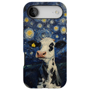 Cow Night 2 Tough Cases For Apple iPhone (17, 16, 15, 14, 13, 12, 11, X, SE, 8, 7/ Air, Plus, Pro, Max, Mini, XR, XS), Print in USA